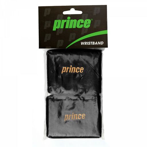 MUÑEQUERA PRINCE DOBLE NEGRO/DORADO