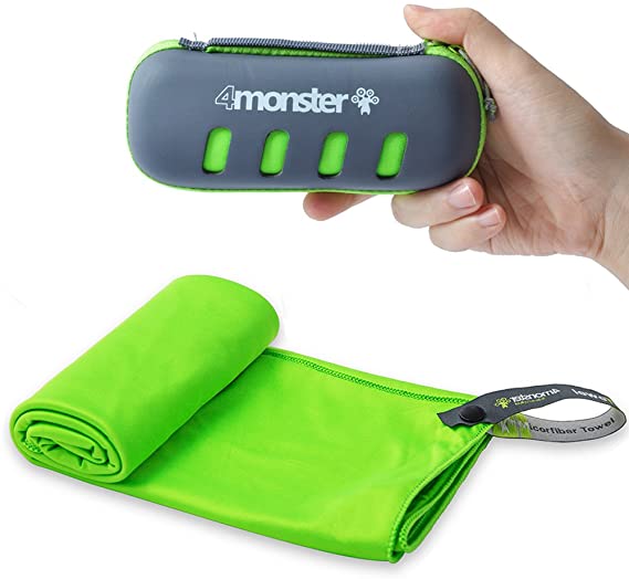 TOALLA MICROFIBRA 4MONSTER 70X135 VERDE